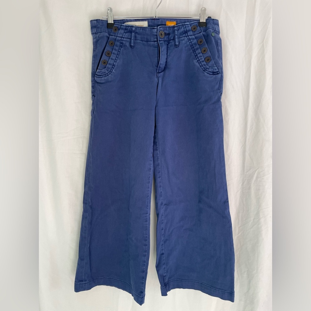 Pilcro Blue Flare Wide Leg Jeans
